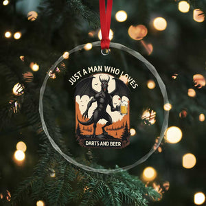 Funny Jersey Devil Loves Darts And Beer Crystal Glass Ornament Cryptid Lover Gift TS12 Print Your Wear