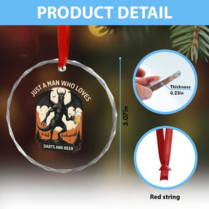 Funny Jersey Devil Loves Darts And Beer Crystal Glass Ornament Cryptid Lover Gift TS12 Print Your Wear