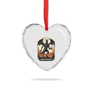 Funny Jersey Devil Loves Darts And Beer Heart Crystal Glass Ornament Cryptid Lover Gift TS12 Print Your Wear