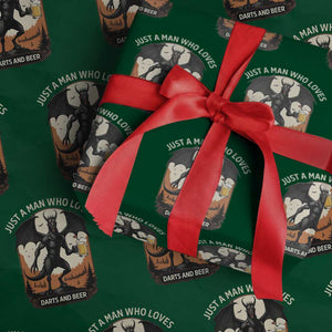 Funny Jersey Devil Loves Darts And Beer Wrapping Paper Roll Cryptid Lover Gift TS12 Green Print Your Wear