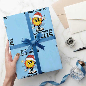 Funny Jesus Christian Christmas Wrapping Paper Roll Today Is Good Mood Is Sponsored By Jesus TS14 Light Blue Print Your Wear