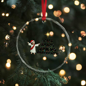 Funny Jesus Christmas Crystal Glass Ornament Are You All Ready For My Birthday TS14 Print Your Wear