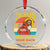 Funny Jesus Has Your Back Crystal Glass Ornament Jiu Jitsu Retro Christian TS11 Transparent Glass 3'' Circle Print Your Wear