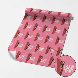Funny Jesus I Saw That Wrapping Paper Roll Retro Christian Meme TS10 Pink Print Your Wear