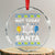 Funny Jewish Hanukkah Crystal Glass Ornament Not Today Santa Hebrew David Star TS11 Transparent Glass 3'' Circle Print Your Wear
