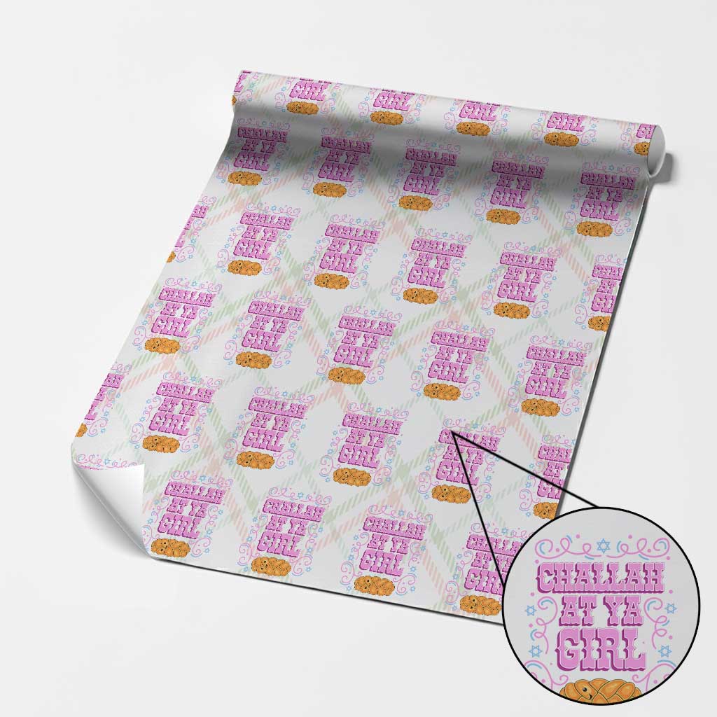 Funny Jewish Holiday Wrapping Paper Roll Challah At Ya Girl Gift TS12 Christmas Plaid Print Your Wear