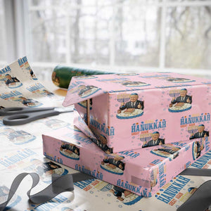 Funny Jewish Holiday Wrapping Paper Roll Make Hanukkah Great Again Ugly Gift TS12 Light Pink Print Your Wear
