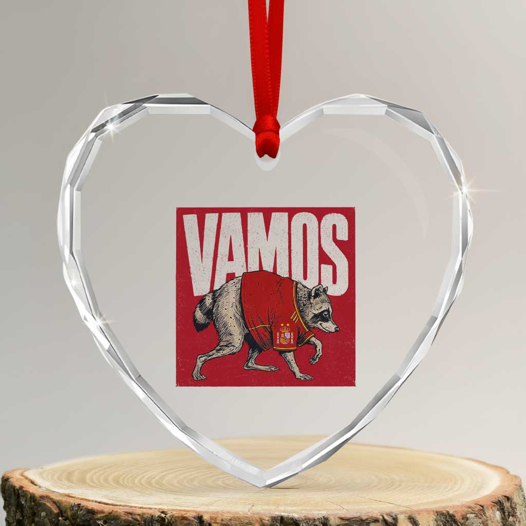 Funny Jimothy Vamos Spain Soccer Fans Parody Heart Crystal Glass Ornament Seattle Raccoon Espana Champs Victory Celebration TS02 Transparent Glass 3'' Heart Print Your Wear