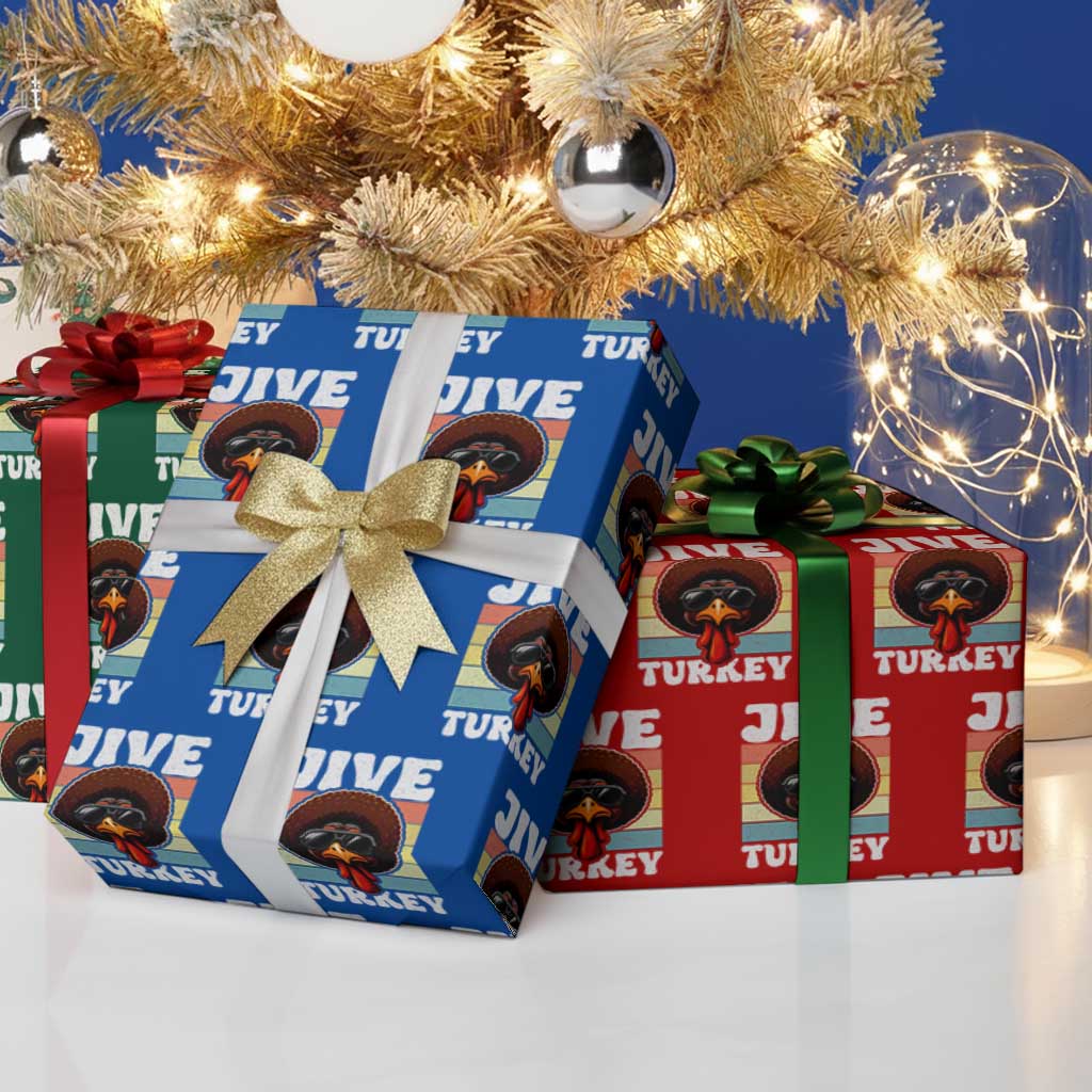 Funny Jive Thanksgiving Turkey Day Wrapping Paper Roll Retro Afro Black Turkey TS11 Print Your Wear