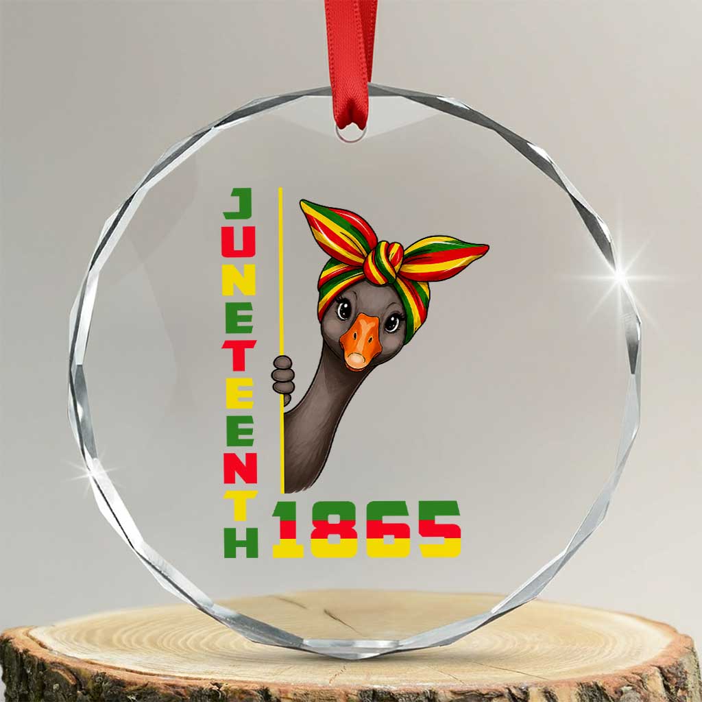 Funny Juneteenth Goose Crystal Glass Ornament African American Pride Gift TS12 Transparent Glass 3'' Circle Print Your Wear