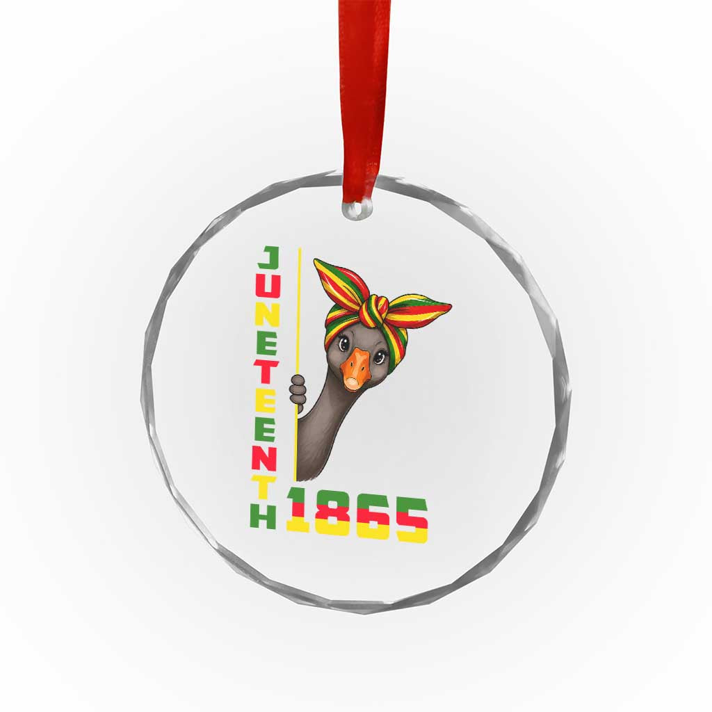 Funny Juneteenth Goose Crystal Glass Ornament African American Pride Gift TS12 Print Your Wear