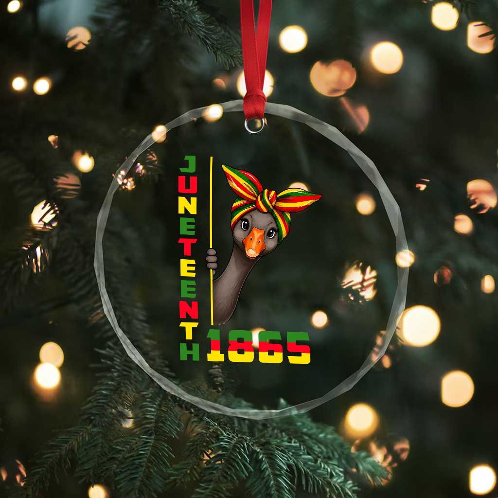 Funny Juneteenth Goose Crystal Glass Ornament African American Pride Gift TS12 Print Your Wear