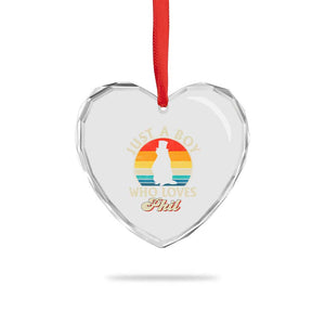 Funny Just A Boy Who Loves Phil Groundhog Heart Crystal Glass Ornament Punxsy Woodchuck Day Lover TS11 Print Your Wear