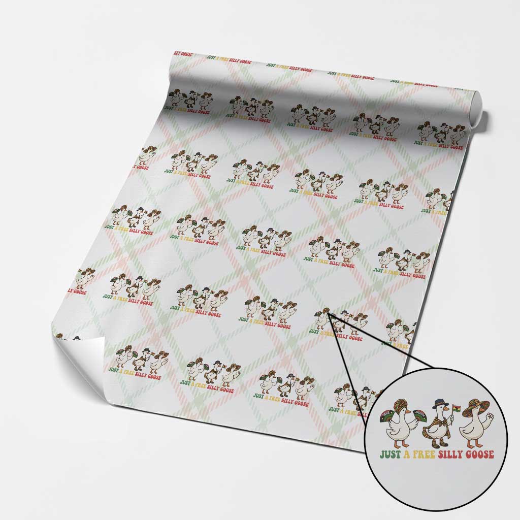 Funny Just A Free Silly Goose Wrapping Paper Roll Juneteenth Freedom Day