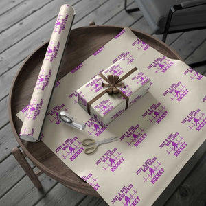 Funny Just A Girl Who Loves Hockey Wrapping Paper Roll Gift For Women TS12 Beige Print Your Wear