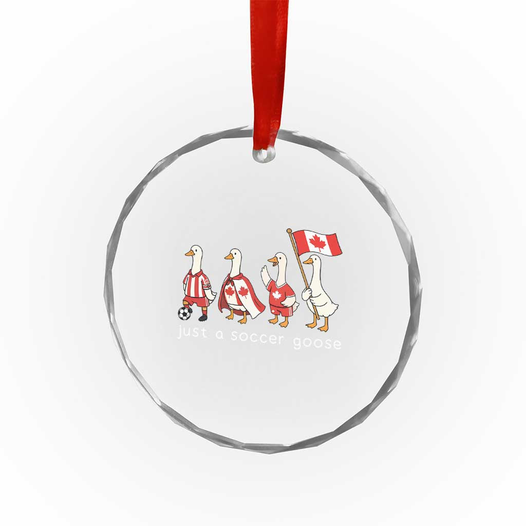 Funny Just A Soccer Goose Crystal Glass Ornament Canada Soccer Lover TS12 Print Your Wear
