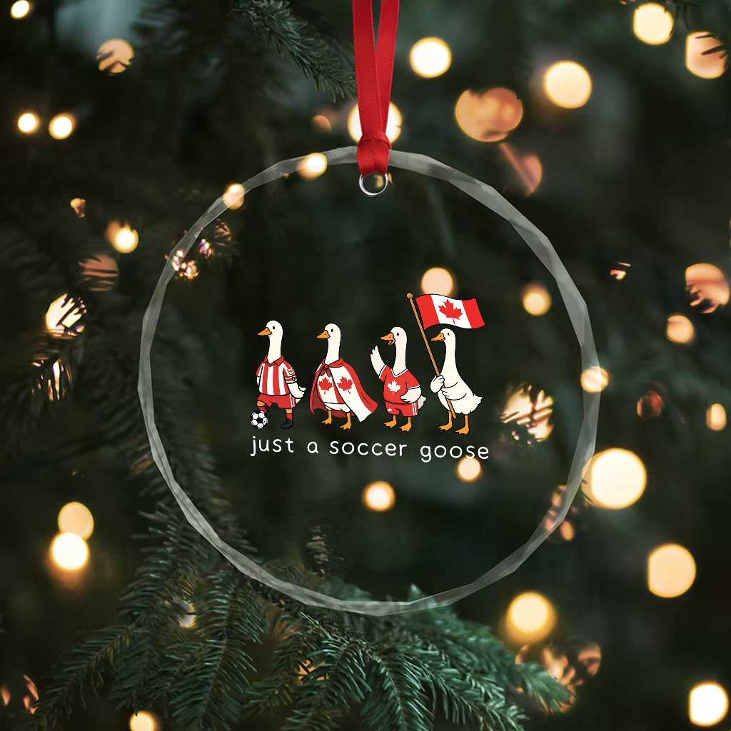 Funny Just A Soccer Goose Crystal Glass Ornament Canada Soccer Lover TS12 Print Your Wear