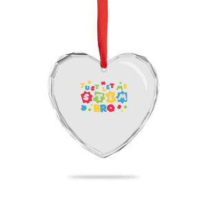 Funny Just Let Me Stim Bro Heart Crystal Glass Ornament Autism Awareness Puzzle TS11 Print Your Wear