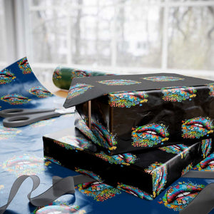 Funny Kiss My Aspergers Wrapping Paper Roll Asperger Syndrome Autism Awareness TS11 Black Print Your Wear
