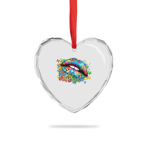 Funny Kiss My Aspergers Heart Crystal Glass Ornament Asperger Syndrome Autism Awareness TS11 Print Your Wear