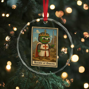 Funny Knight Meme Crystal Glass Ornament Vintage Pepe Frog Templar Crusader Fren Soldier TS10 Print Your Wear