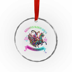 Funny Krampus Sleigh Rides Crystal Glass Ornament Naughty List Members Only Since 1722 TS09 Print Your Wear
