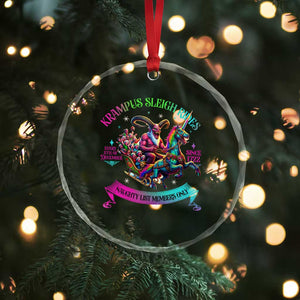 Funny Krampus Sleigh Rides Crystal Glass Ornament Naughty List Members Only Since 1722 TS09 Print Your Wear