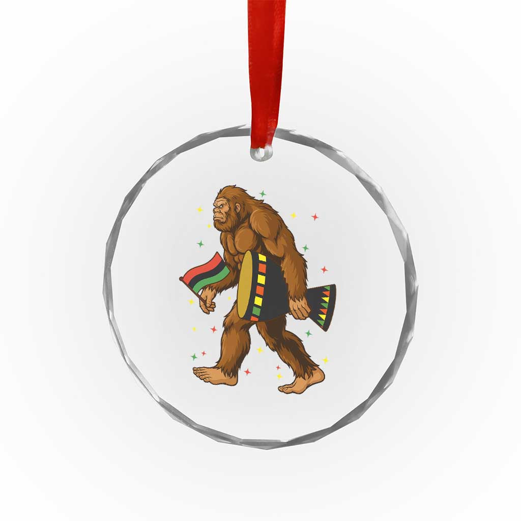 Funny Kwanzaa Bigfoot Lover Crystal Glass Ornament African American Holiday Gift TS12 Print Your Wear