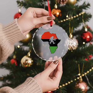 Funny Kwanzaa Bigfoot Lover Crystal Glass Ornament Festival Of Lights African Heritage Gift TS12 Print Your Wear