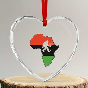 Funny Kwanzaa Bigfoot Lover Heart Crystal Glass Ornament Festival Of Lights African Heritage Gift TS12 Transparent Glass 3'' Heart Print Your Wear