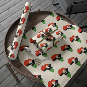 Funny Kwanzaa Bigfoot Lover Wrapping Paper Roll Festival Of Lights African Heritage Gift TS12 Beige Print Your Wear