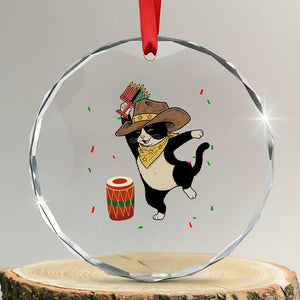 Funny Kwanzaa Cowcat Dance Crystal Glass Ornament Festival Of Lights African Heritage Gift TS12 Transparent Glass 3'' Circle Print Your Wear