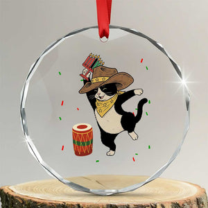 Funny Kwanzaa Cowcat Dance Crystal Glass Ornament Festival Of Lights African Heritage Gift - Print Your Wear