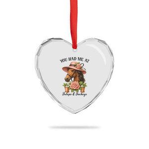 Funny Ky Derby Horse Racing Heart Crystal Glass Ornament You Had Me At Juleps and Jockeys TS02 Print Your Wear