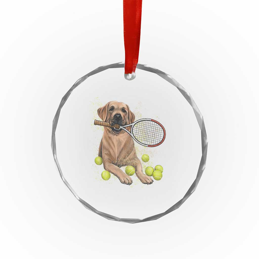 Funny Labrador Dog Playing Tennis Ball Crystal Glass Ornament Pet Lover Gift TS12 Print Your Wear