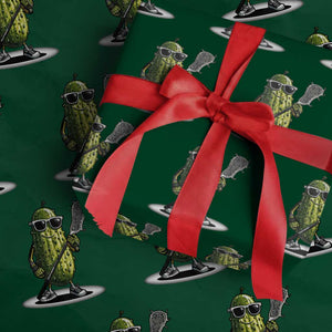 Funny Lacrosse Wrapping Paper Roll Pickle Playing Lax Lover Player TS10 Green Print Your Wear