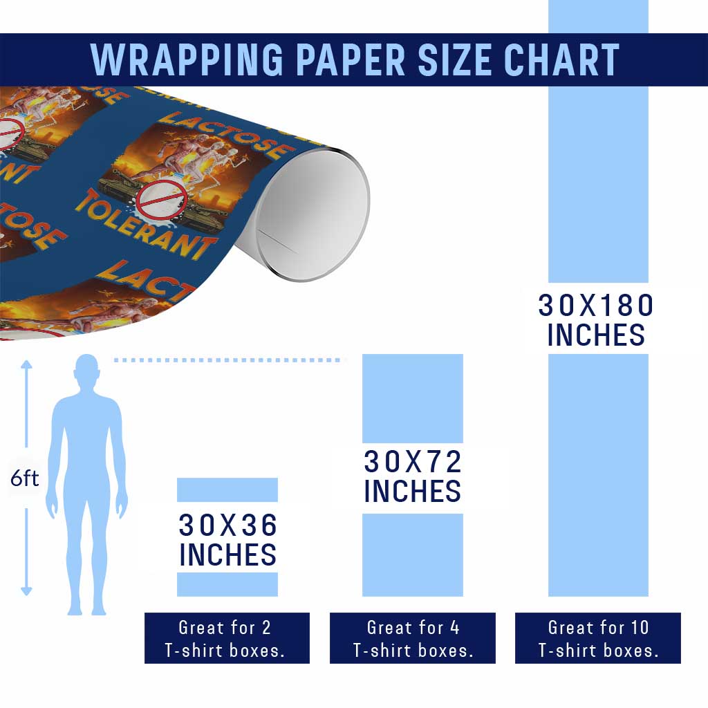 Funny Lactose Tolerant Wrapping Paper Roll Ironic Sarcastic Funny Humor Cringe Meme TS11 Print Your Wear