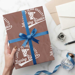 Funny Land Of 10000 Learing Center 2025 Wrapping Paper Roll Anti Scam Awareness School Quote TS11 Mocha Print Your Wear