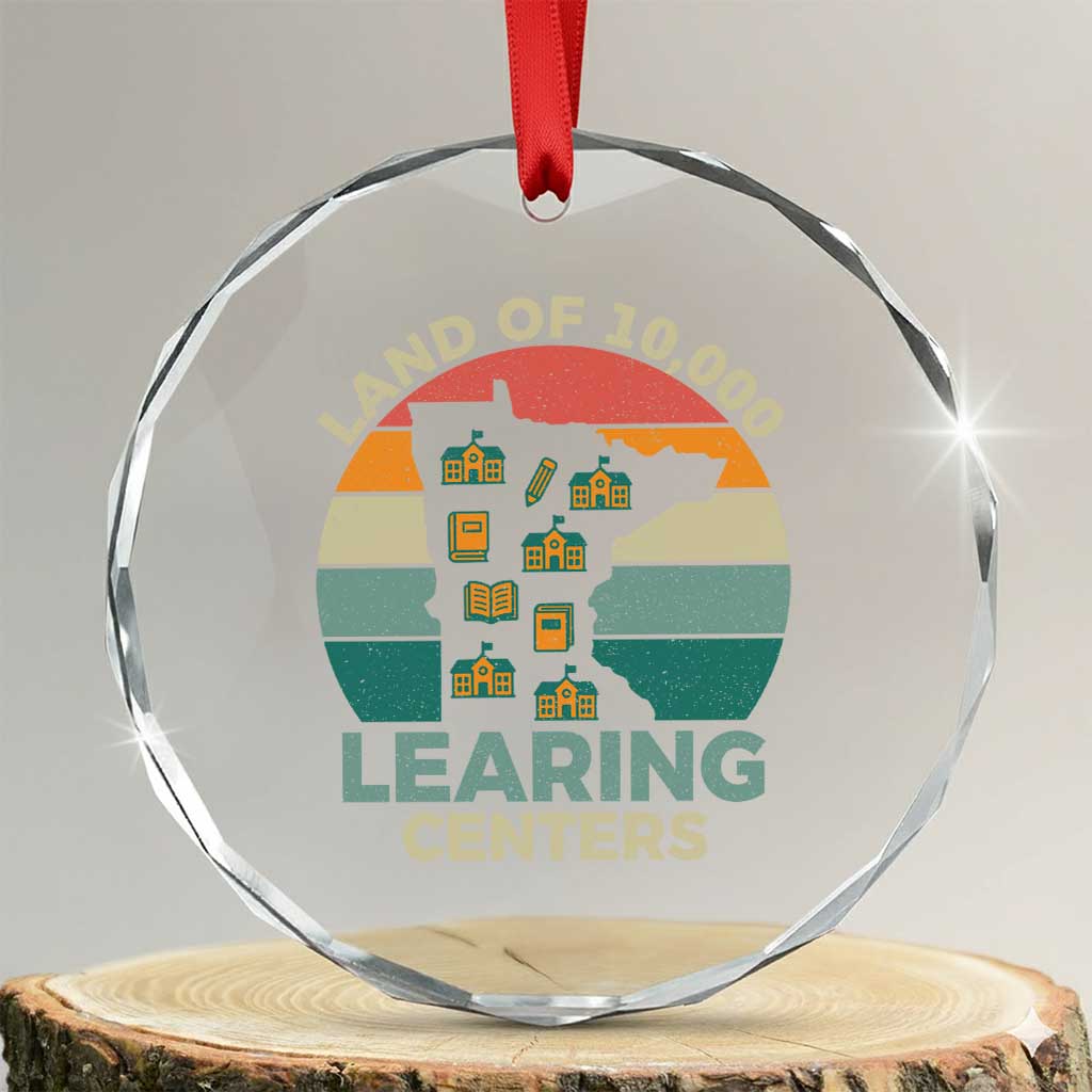 Funny Land Of 10000 Learing Center Crystal Glass Ornament Anti Scam Awareness TS11 Transparent Glass 3'' Circle Print Your Wear