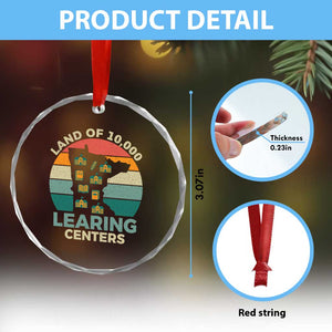 Funny Land Of 10000 Learing Center Crystal Glass Ornament Anti Scam Awareness TS11 Print Your Wear