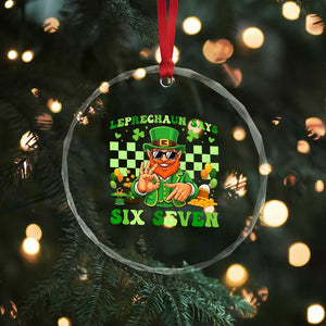Funny Leprechaun Says Six Seven Crystal Glass Ornament St Patricks Day TS12 Print Your Wear