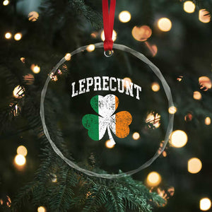 Funny Leprecunt St Patricks Day Crystal Glass Ornament Vintage Irish Shamrock Adult Humor TS11 Print Your Wear