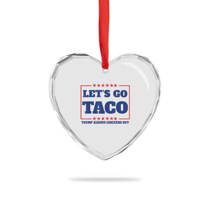 Funny Let's Go Taco Heart Crystal Glass Ornament Tacos for President Humor TS02 Print Your Wear