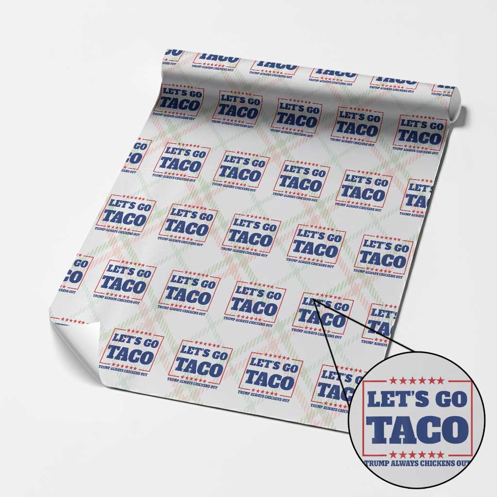 Funny Let's Go Taco Wrapping Paper Roll Tacos for President Humor TS02 Christmas Plaid Print Your Wear