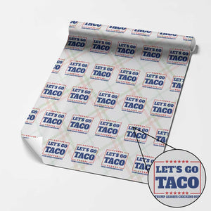 Funny Let's Go Taco Wrapping Paper Roll Tacos for President Humor TS02 Christmas Plaid Print Your Wear