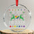 Funny LGBT Xmas Crystal Glass Ornament Oh Deer I'm Queer Rainbow LGBT Flag TS11 Transparent Glass 3'' Circle Print Your Wear