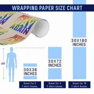 Funny LGBTQ Pride Month Wrapping Paper Roll Woke Up Gay Again TS12 Print Your Wear