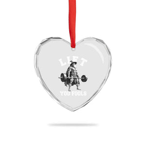 Funny Lift You Fools Heart Crystal Glass Ornament Swole Wizard Weightlifting Bodybuilding Gym TS11 Print Your Wear