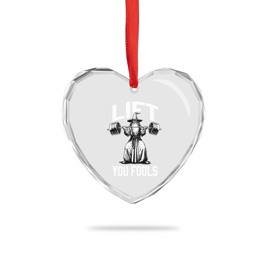 Funny Lift You Fools Heart Crystal Glass Ornament Swole Wizard Weightlifting Bodybuilding Gym Fitness TS11 Print Your Wear