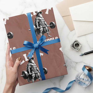 Funny Lift You Fools Wrapping Paper Roll Swole Wizard Weightlifting Bodybuilding Gym TS11 Mocha Print Your Wear